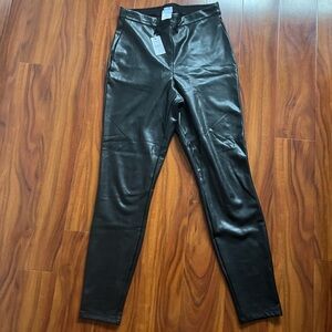 Black Faux Leather Leggings